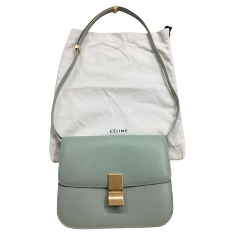 小红书 celine box green|celine pursebop box bag.